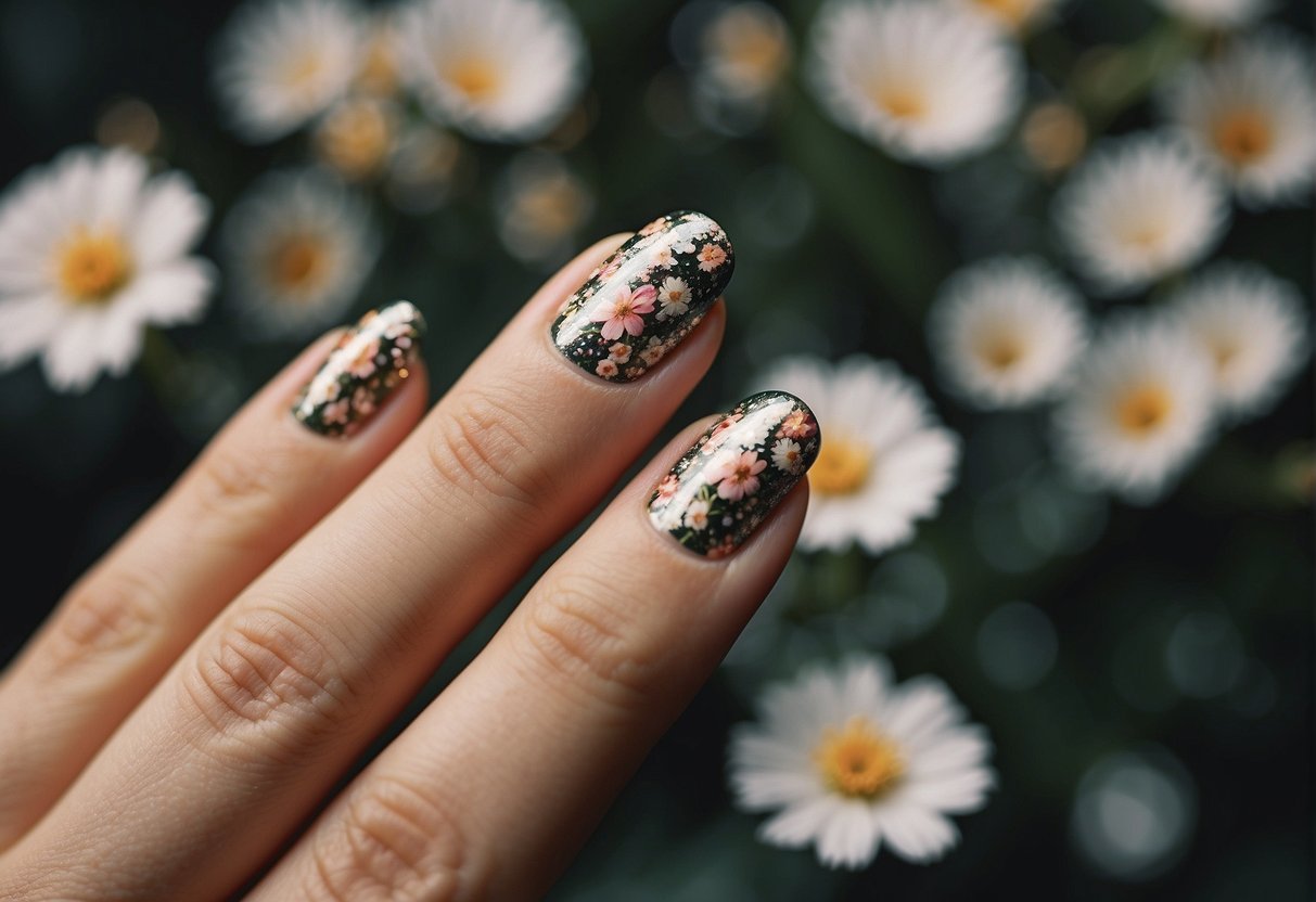 floral nail design