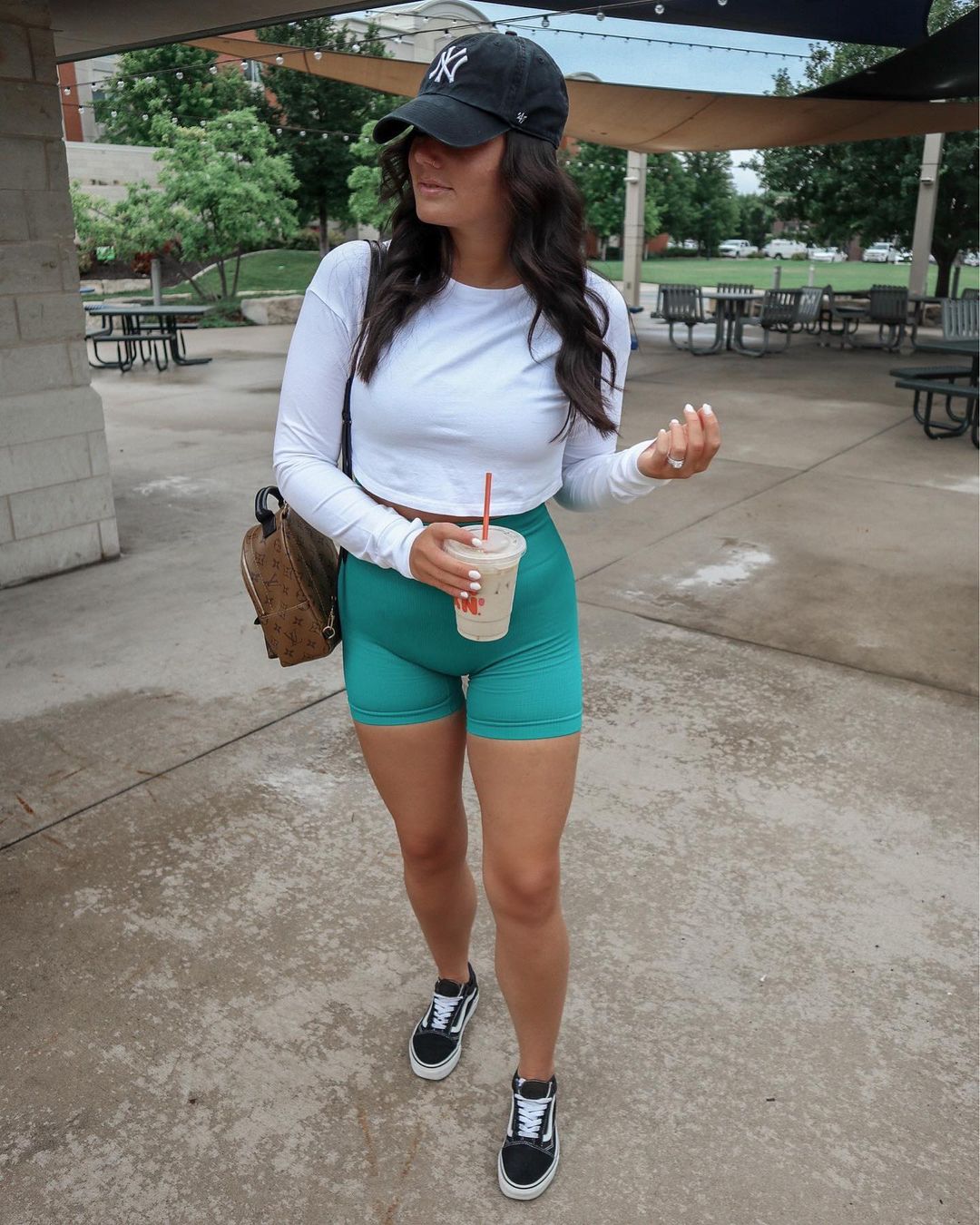biker shorts outfit