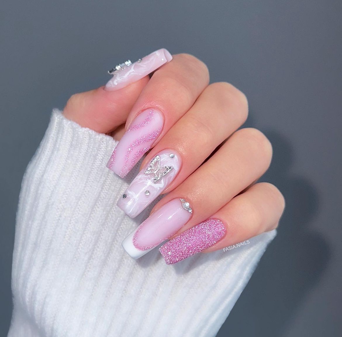 Summer Nail Inspo D Butterfly Nail Design